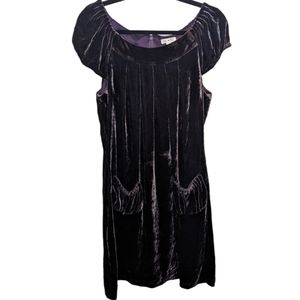 OC by Oleg Cassini Purple Velvet Dress w/ Pockets Size 8 💜✨